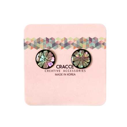 Mother -of -pearl Material: Brass, mother -of -pearl, titanium / decorative size: 1.2cm in diameter